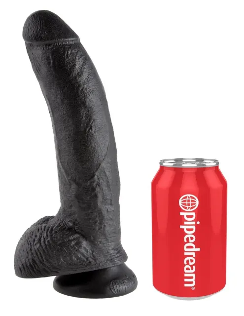 Фаллоимитатор King Cock 9" With Balls, 26 см (черный)