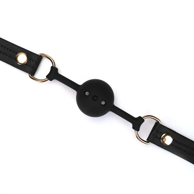 Кляп Liebe Seele Organosilicon Ball Gag, 4.3 см (чорний)