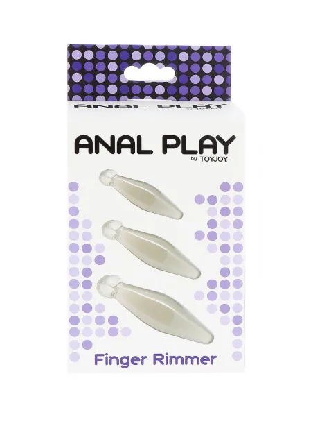 Набор анальных пробок ToyJoy Finger Rimmer, 3 шт (прозрачный)