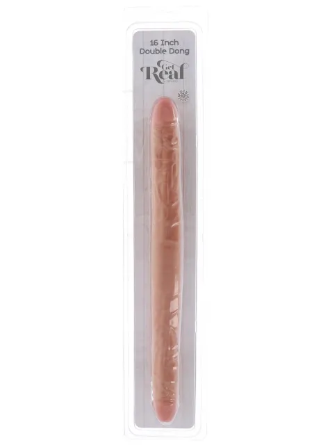 Двухсторонний фаллоимитатор Get Real Double Dong 16 inch, 40 см (телесный)