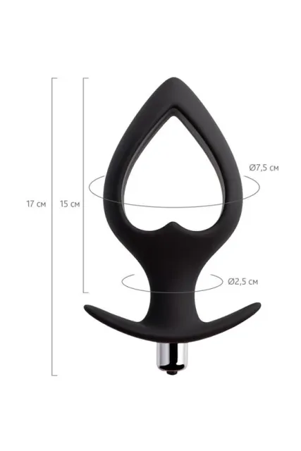 Анальная пробка Toyfa Popo Pleasure Cordis L Vibro, 15 см (черный)