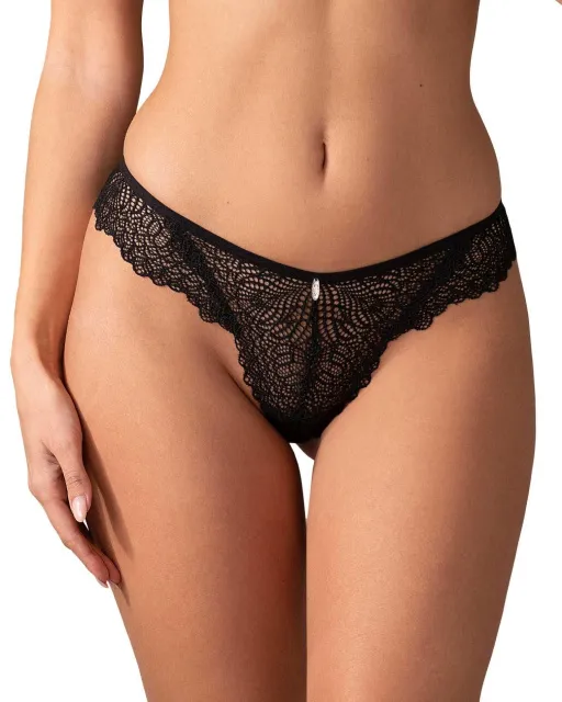 Трусики Obsessive Iliosa, L/XL (черный)