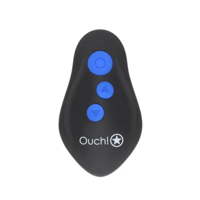 Анальная пробка Ouch! E-stim Vibrating Butt Plug Cockring, 14.5 см (черный)