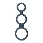 Эрекционное кольцо Boners Triple Cock Ring, 18 см (серый)