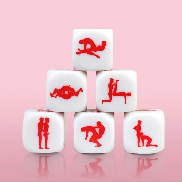 Secret Play Gay Kamasutra Die - Kostka do gry w seks, Biały, 2.5 cm