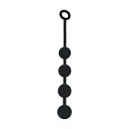 Анальний ланцюжок Levelz Round Silicone Anal Balls, 40.5 см (чорний)