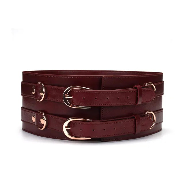 Бондажный пояс Liebe Seele Wine Red Waist Belt, M (бордовый)