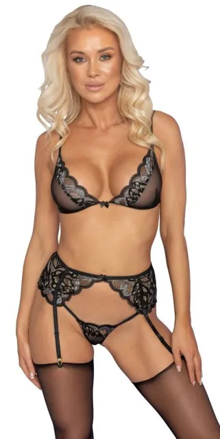 Комплект Kissable Suspender Pola, L/XL (черный)