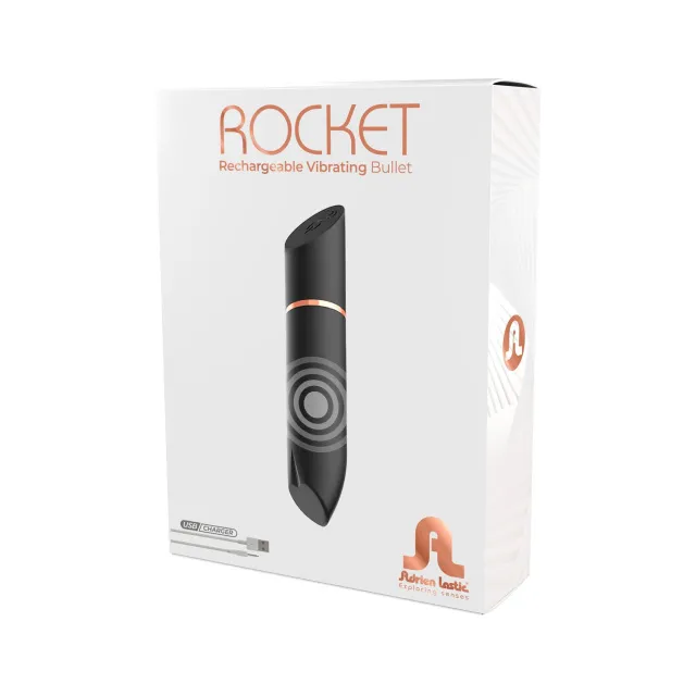 Мини-вибратор Adrien Lastic Rocket, 9 см (черный)