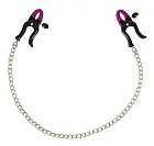 Затискачі для сосків на ланцюжку Bad Kitty Silicone Nipple Clamps, 52 см (сріблястий)