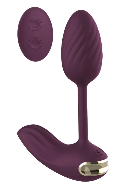 Dream Toys Essentials Flexible Wearable Vibrating Egg - Wibrujące jajko, Fioletowy, 10 cm