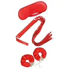 INTOYOU BDSM Beginners Bondage Set - Zestaw BDSM, Czerwony, 50 cm