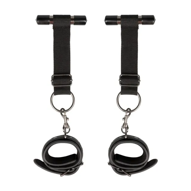 Easytoys Over the Door Wrist Cuffs - Kajdanki, Czarny