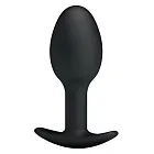 Анальная пробка Pretty Love Silicone Anal Plug,  8.4 см (чёрный)