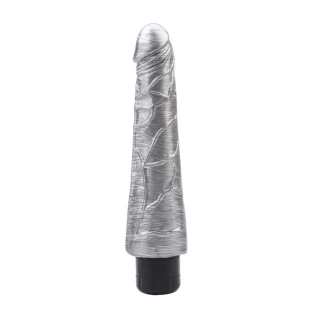 DarkMuscle Johnny Boner - Wibrator, Srebro, 23 cm