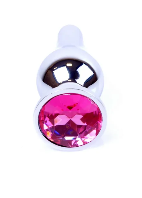 Анальная пробка B-Series HeavyFun Jewellery Silver Plug, 9.5 см (розовый)