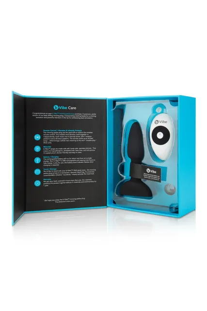 Анальная пробка B-Vibe Rimming Plug Petite, 12.4 см (черный)