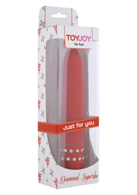 TOYJOY Diamond Superbe - Wibrator, Czerwony, 16 cm