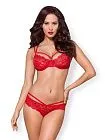 Комплект білизни Obsessive 860-SET-1, S/M (червоний)