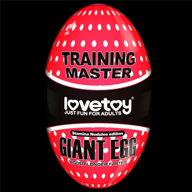 Lovetoy Giant Egg Stamina Nodules Edition - Masturbator jajko, Przezroczysty, 13 cm