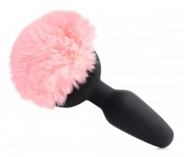 Анальная пробка Tailz Pink Bunny Tail, 19 см (черный)