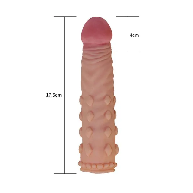 Насадка на пенис Lovetoy Pleasure X-Tender Series, 17,5 см (телесный)