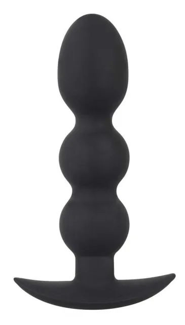Анальна пробка Orion Black Velvets Heavy Beads, 13,3 см (чорний)