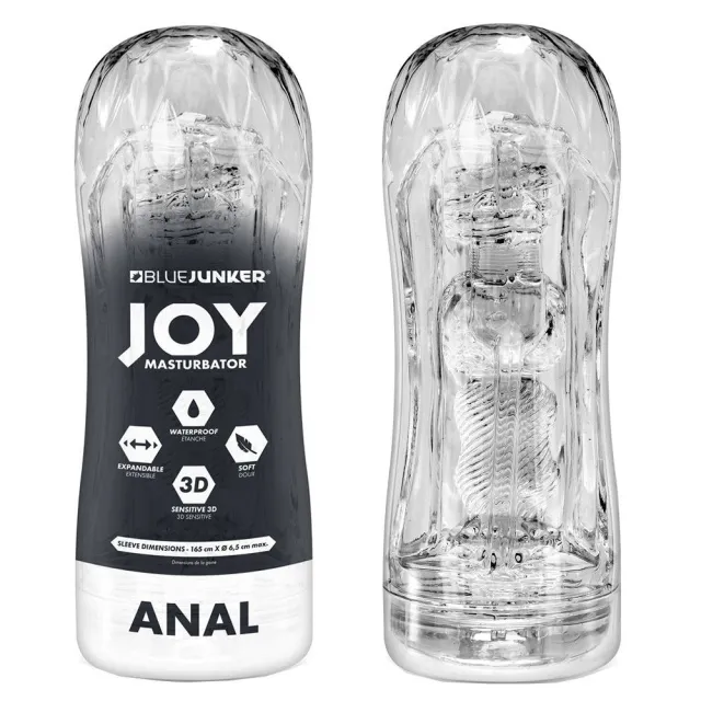 BlueJunker Joy Masturbator Anal - Masturbator, Przezroczysty, 16.5 cm