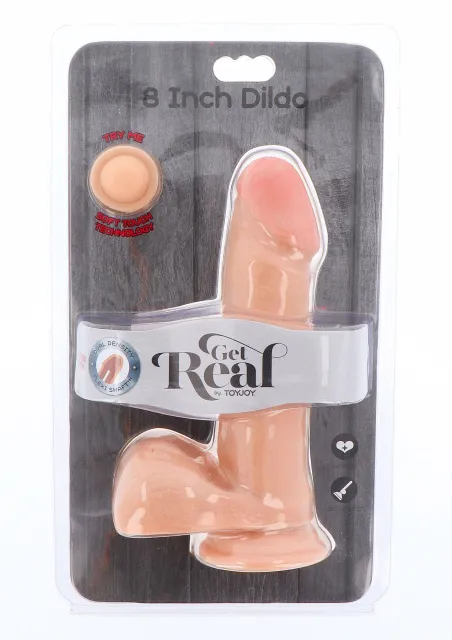 Реалистичный фаллоимитатор ToyJoy Get Real Dual Density, 20,5 см (телесный)