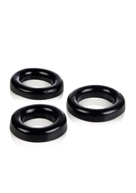 Набор эрекционных колец Calexotics Colt 3 Ring Set, 3 шт (черный)