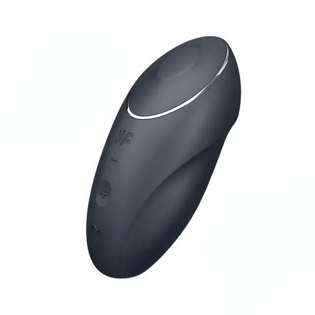 Satisfyer Tap & Climax 1 - Wibrator łechtaczkowy, Czarny, 11 cm