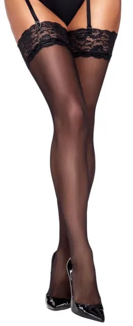 Чулки Cottelli Legwear Anclipsen, M (черный)