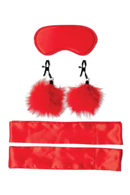 BDSM набор Sportsheets Sex & Mischief Amor Bondage Beginner Kit (красный)