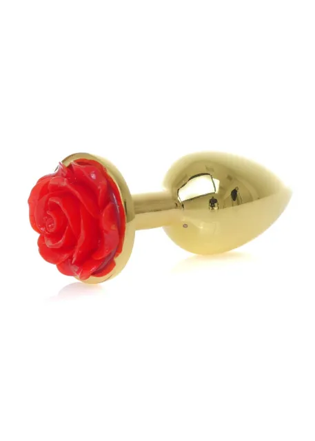 Boys of Toys Plug-Jewellery Gold - Korek analny, Czerwony, 7 cm