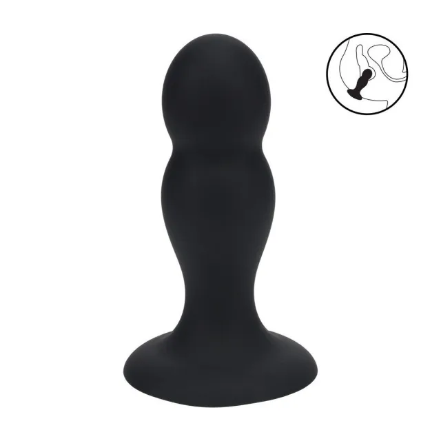 Анальная пробка Levelz Double Rattle Liquid, 10.8 см (черный)