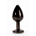 Secret Shine Black Jewell - Korek analny, Czarny, 8.2 cm