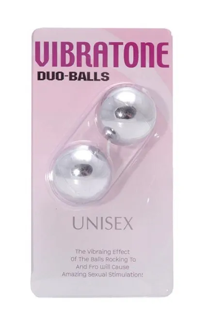 Вагинальные шарики Vibratone Unisex Duo Balls, 3.5 см (серебристый)