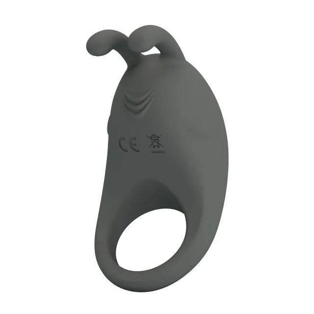 Виброкольцо Pretty Love Master Ring, 7,5 см (серый)