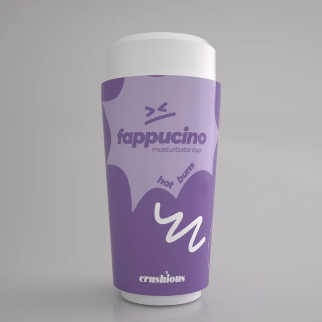Crushious Fappucino Hot Buns - Masturbator, Fioletowy, 16 cm