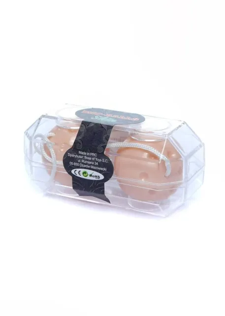 B - Series EasyLove Duo-Balls Skin - Kulki gejszy, W kolorze cielistym, 21 cm