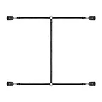 Bedroom Fantasies Under the bed Restraint Bondage Set - Zestaw BDSM, Czarny, 290 cm