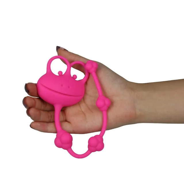 Lovetoy Silicone Frog - Koraliki analne, Różowy, 26.7 cm