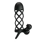 Насадка на пеніс Pretty Love Vibro Penis Sleeve I, 13.5 см (чорний)