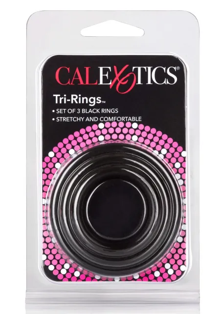 CalExotics Tri-Rings - Pierścień erekcyjny, Czarny, 6 cm