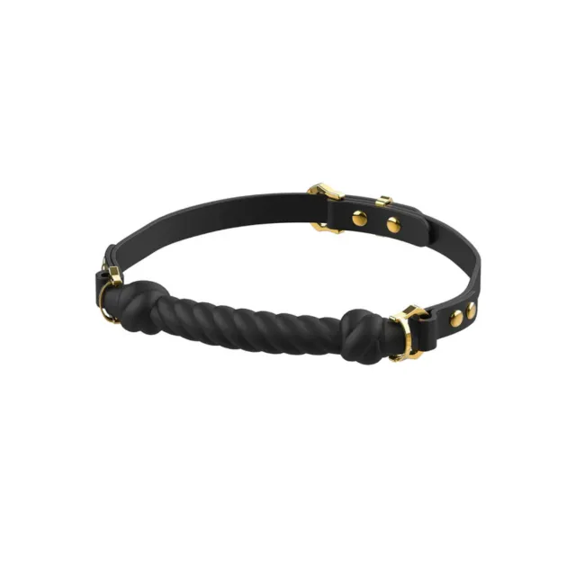 Кляп Upko Knot-shaped Mouth Gag, 41,5-53,5 см (черный с золотым)