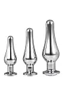 Анальна пробка Gleaming Love Pleasure Plug Set, 3 шт (сріблястий)