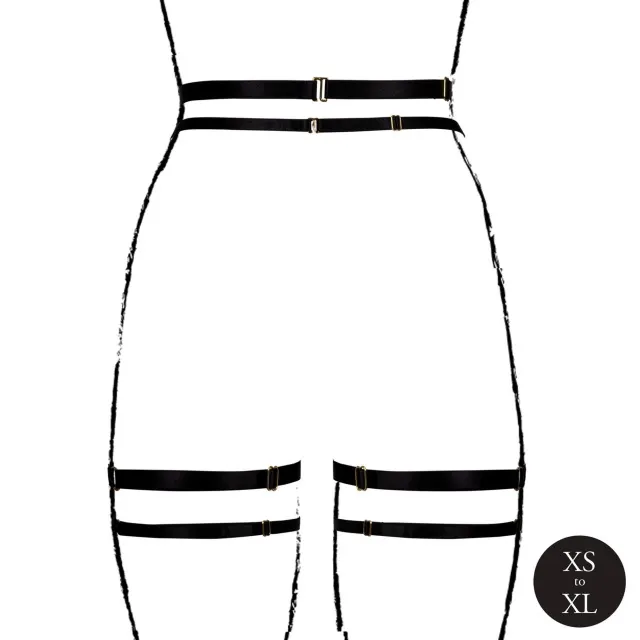 Пояс для чулок Le Désir Double Strap Garter, One Size (черный)