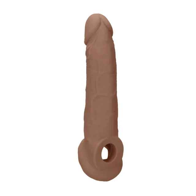 Насадка на пеніс RealRock Penis Sheath, 21.5 см (коричневий)