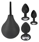 Black Velvets Anal Kit - Zestaw do stymulacji analnej, Czarny, 224 ml