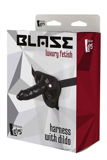 Страпон Dream Toys Blaze Harness with Dildo, 13 см (черный)